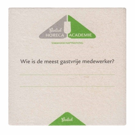 Grolsch Horeca Academie — voorkant