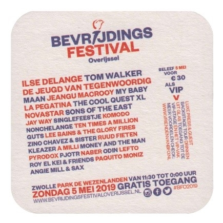 Bevrijdingsfestival Overijssel 2019  — voorkant
