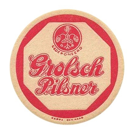 Grolsch pilsner - randtekst (rood)  — voorkant