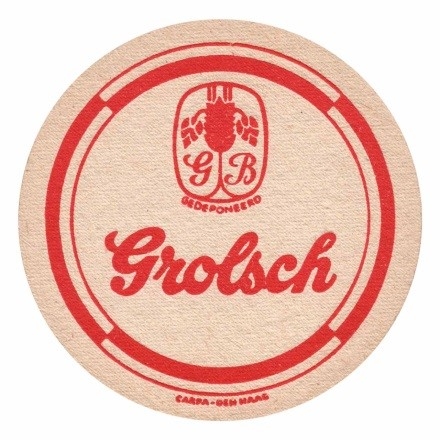 Grolsch (rood) tekst 24mm    — voorkant