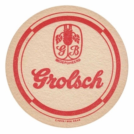 Grolsch (rood) tekst 24mm   — voorkant