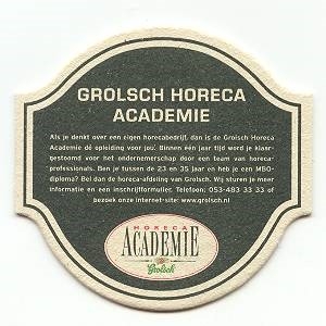 Grolsch Horeca Academie — voorkant