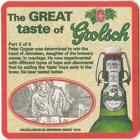 The GREAT taste of Grolsch. Part 3 of 6 — voorkant