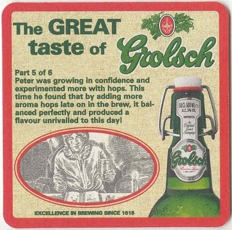 The GREAT taste of Grolsch. Part 5 of 6 — voorkant