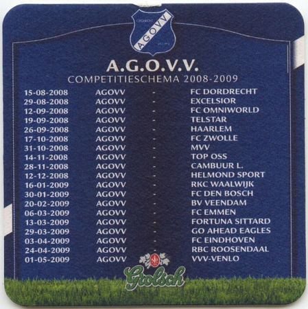 A.G.O.V.V. seizoen 2008-2009 — voorkant