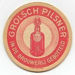 Proefdruk - Grolsch pilsner (blauw/rood)   — voorkant