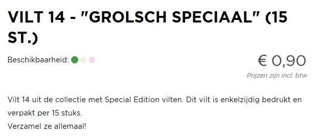 Grolsch speciaal   — viltje2