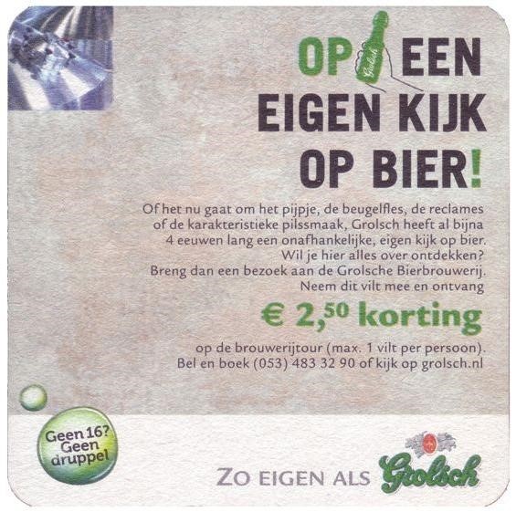 Op een iegen kijk — viltje