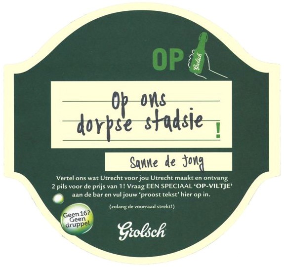 Op ons dorpse stadsie  — viltje