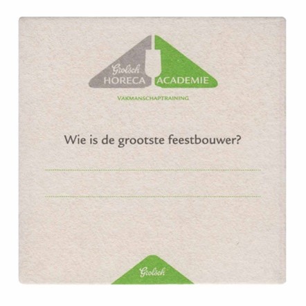 Grolsch Horeca Academie — viltje