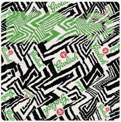 Grolsch (zwart/groen) — viltje