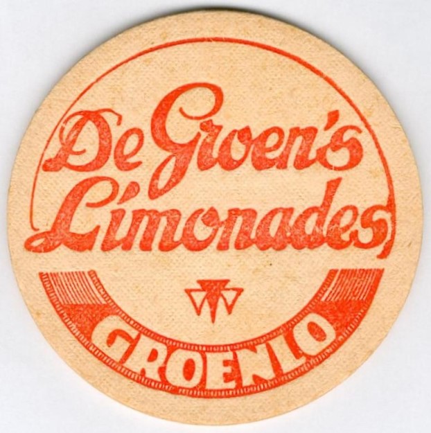 De Groen's Limonades (bruin/rood)  — viltje