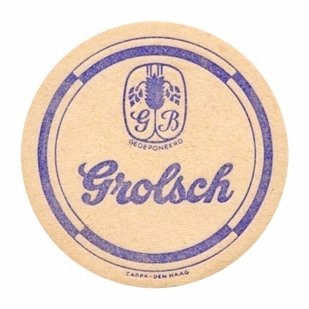 Grolsch (blauw)  enkelzijdig  — viltje