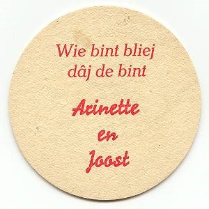 Privé - Arinette en Joost — viltje
