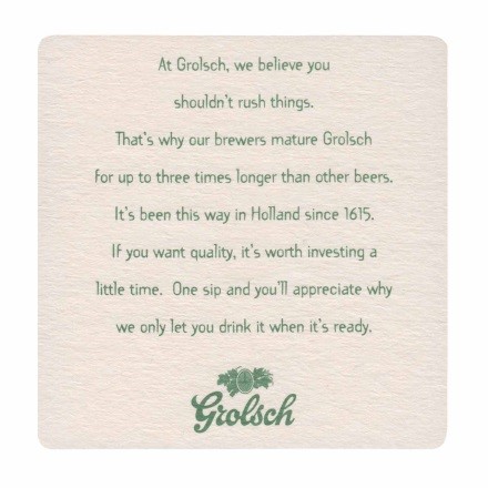 We only let you drink - groene tekst   — viltje