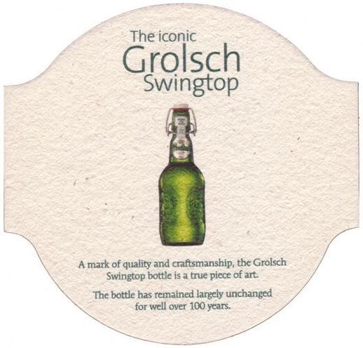 The iconic Grolsch swingtop — viltje