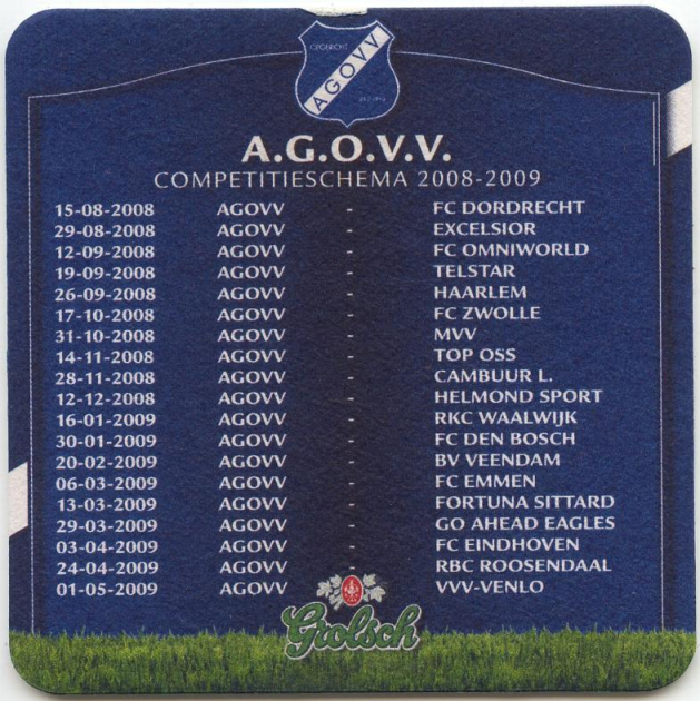 A.G.O.V.V. seizoen 2008-2009 — viltje